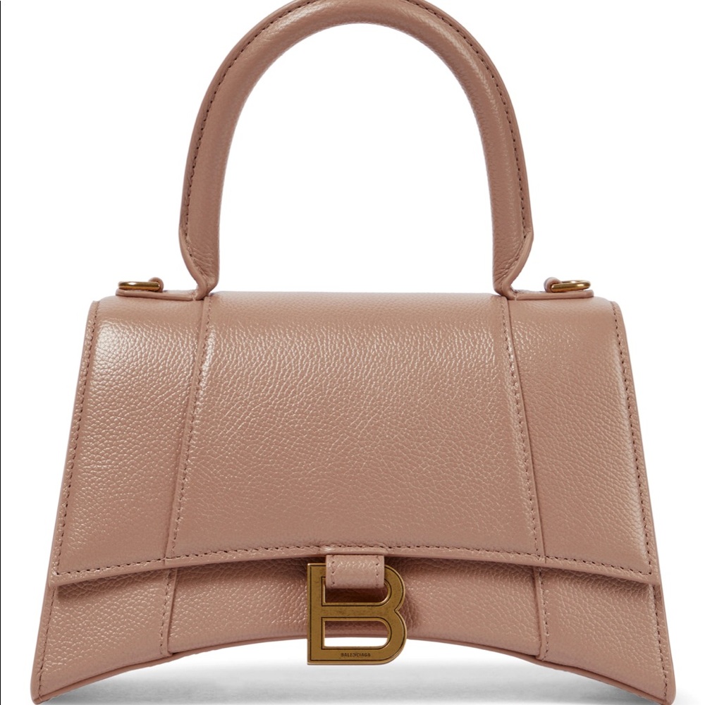 Balenciaga Small Hourglass Top Handle Bag Beige